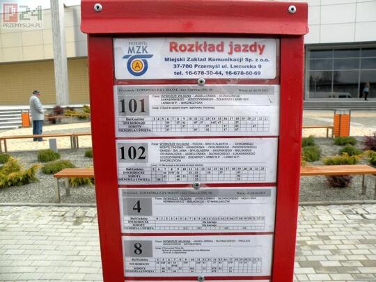 Rozkad jazdy od Galerii Sanowej